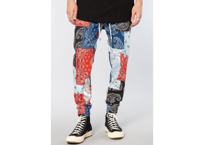 Elwood PATCHWORK PAISLEY STRETCH TWILL JOGGER